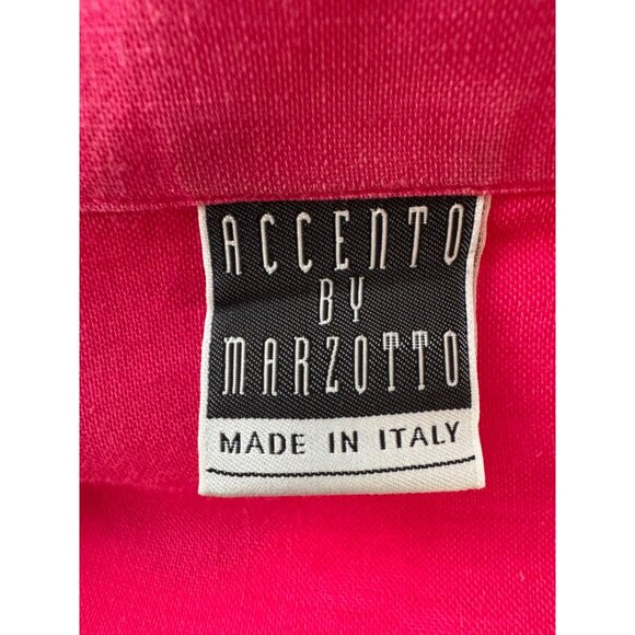 Vintage Accento By Marzotto Pink Button-Up Womens Blouse Made In Italy Long Slee - Picture 5 of 16